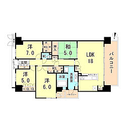 ルネ神戸星陵台 4LDKの間取図画像