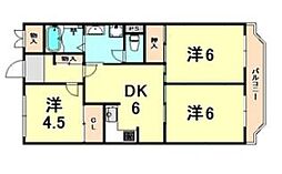 ビアンコ・ディモーラ 3DKの間取図画像