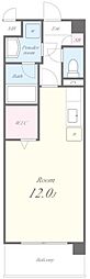 サン・フローリッシュ ワンルームの間取図画像
