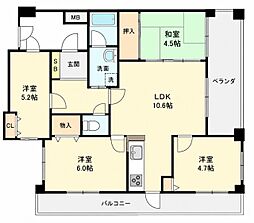 ワコーレシエラ星陵台 4LDKの間取図画像