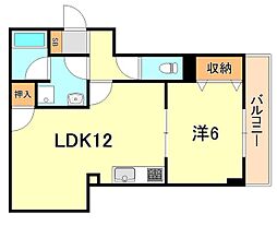 ファーストハウス 1LDKの間取図画像
