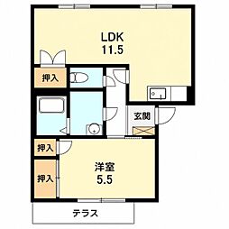 メゾン・ウエスト 1LDKの間取図画像