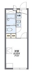レオパレスA&K221 1Kの間取図画像