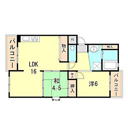 パルシティー伊川谷 3LDKの間取図画像