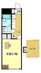 レオパレスGOYA本郷 1Kの間取図画像