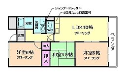 メゾンさつき 3LDKの間取図画像