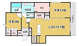 Petit Nido 2LDKの間取図画像