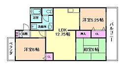 コート・ベルデュールA棟 3LDKの間取図画像