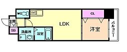 CLOVERRESIDENCE川西 1LDKの間取図画像