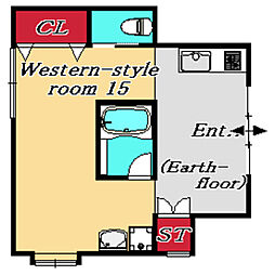 トアロードソラノマ 1階ワンルームの間取り