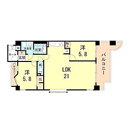 間取図画像 2LDK