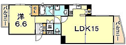 プレディオ・セイコー2 5階1LDKの間取り