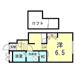 神戸市須磨区明神町5丁目アパート 1Kの間取図画像