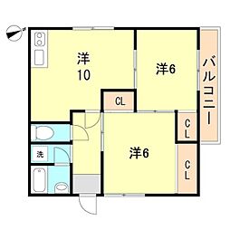 間取図画像 2LDK