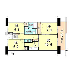 間取図画像 3LDK