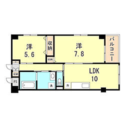 ＭＡＩＳＯＮ　ＡＫＡＳＨＩ 2階2LDKの間取り