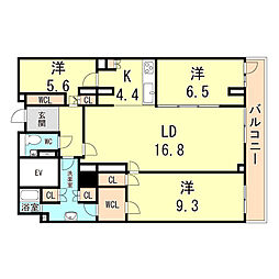間取図画像 2SLDK