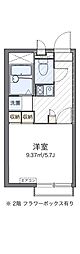 レオパレスＳＥＩＺＡＮ 2階1Kの間取り