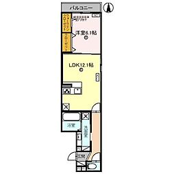 間取図画像 1LDK