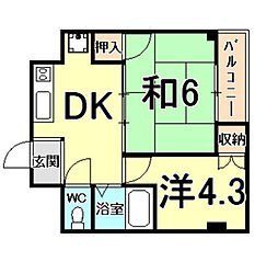 間取図画像 2DK