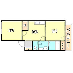 大倉山ハイツB棟 2階