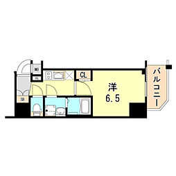 ファーストフィオーレ神戸駅前 3階1Kの間取り