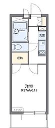 レオパレスアーク 1Kの間取図画像