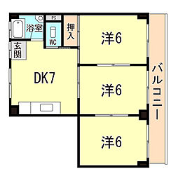 桑畑高徳マンション 2階/202
