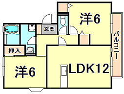 間取図画像 2LDK