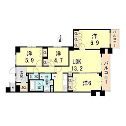 ミレーネ神戸住吉本町 3階