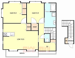 フェリーチェ北青木 2階2SLDKの間取り