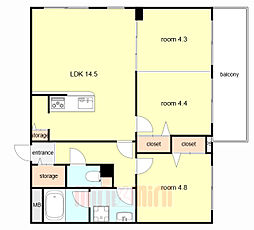 間取図画像 3LDK