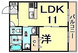 間取図画像 1LDK
