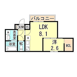 間取図画像 1LDK