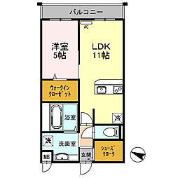 間取図画像 1LDK