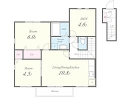 グランディール 2SLDKの間取図画像