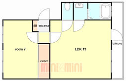 間取図画像 1LDK