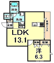 サンライズ浜田町 1階