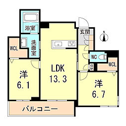 間取図画像 2LDK