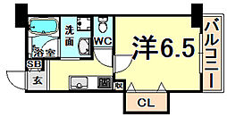 エクセル新伊丹 1Kの間取図画像