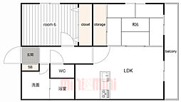 LaVistaHirose 2LDKの間取図画像