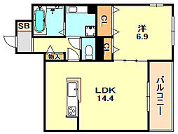 間取図画像 1LDK