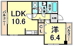 間取図画像 1LDK