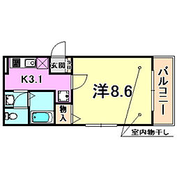 間取図画像 1K