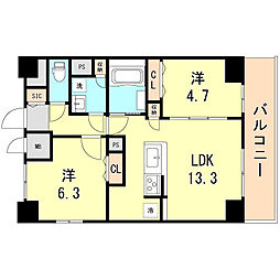 間取図画像 2LDK