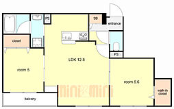 Ｔｏｕｒ　Ｓｏｌｅｉｌ 303 3階2LDKの間取り