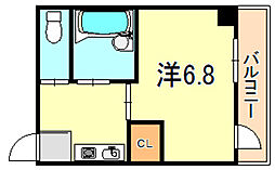 ノーブルハイム樽屋町 1Kの間取図画像