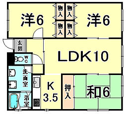 グランドール新伊丹 3LDKの間取図画像