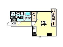 メゾン・ドゥ・ファミリー1 ワンルームの間取図画像