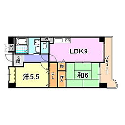 エスポワールダイエイ 2DKの間取図画像